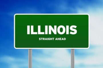 Green Illinois street sign