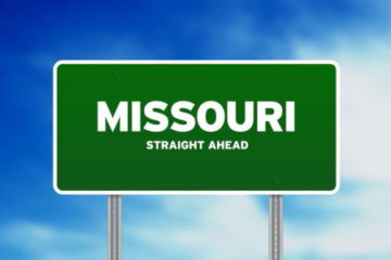 Green Missouri street sign